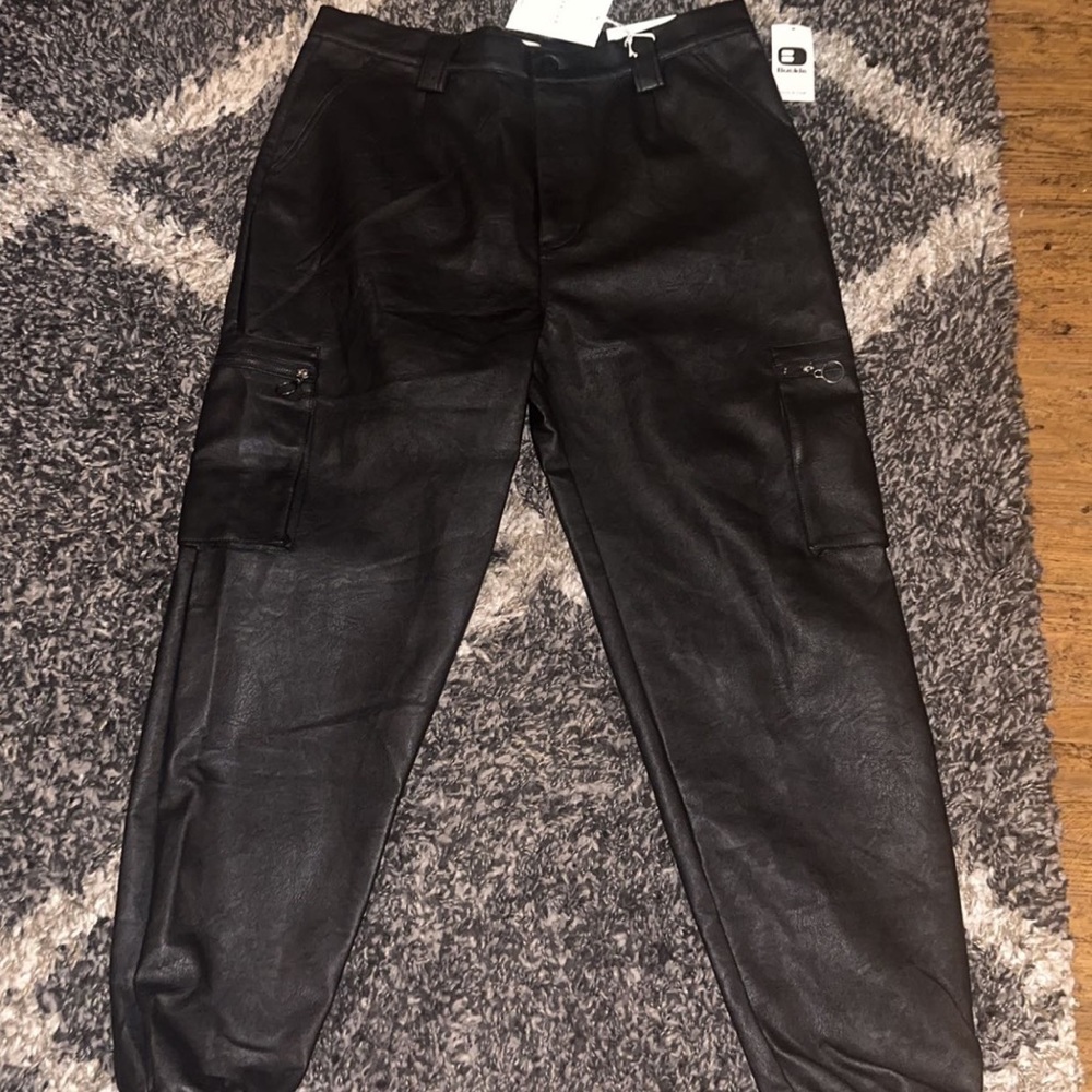 Pleather joggers